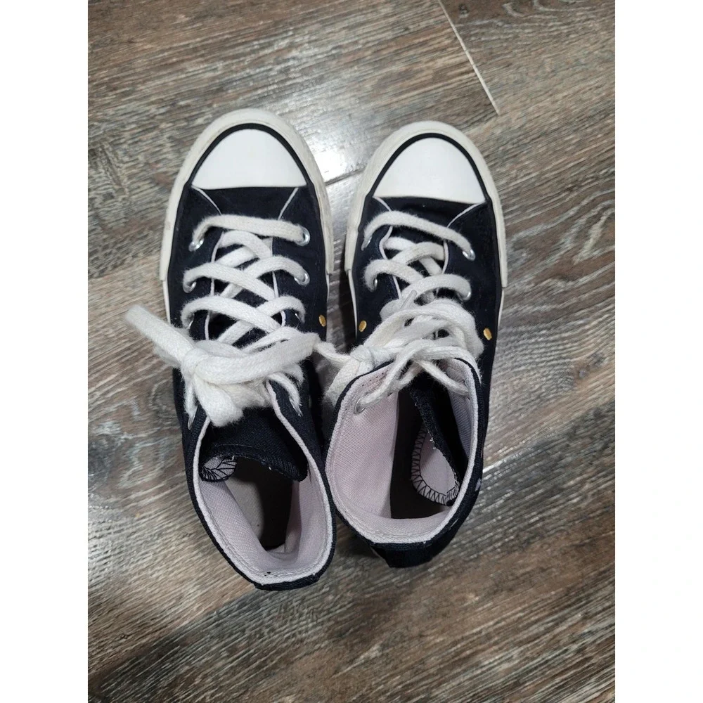 Converse‎ Chuck Taylor All Star Youth High Top Black Polka Dot A12609C 1Y #3